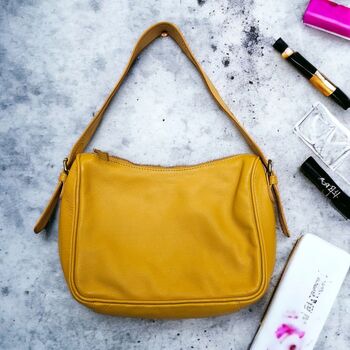 Bright Yellow Or Pink Leather Handbag, 9 of 9