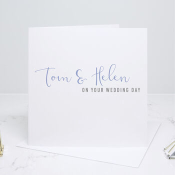 Personalised Calligraphy Wedding Card, 2 of 3