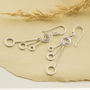 Sterling Silver Dangly Delicate Rings Earrings, thumbnail 3 of 4
