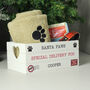 Personalised 'Santa Paws' White Wooden Christmas Eve Box, thumbnail 2 of 3