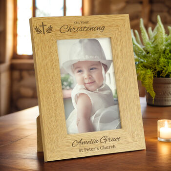 Personalised Christening 6x4 Photo Frame, 2 of 4