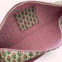 Yoga Mat Bag | Mint Green And Pink Flower Print, thumbnail 5 of 5