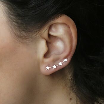 Sterling Silver Star Ear Climbers, 6 of 11