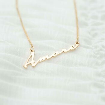 Mama Script Pendant Personalised Necklace, 4 of 9