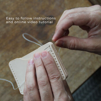 Personalised Stitch Your Own Leather Wallet Kit, 4 of 8