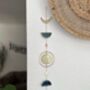 Glass Moon Phases Wall Hanging With Brass Details, thumbnail 9 of 9
