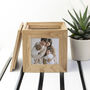 Personalised Oak Family Photo Cube Keepsake Box, thumbnail 3 of 4