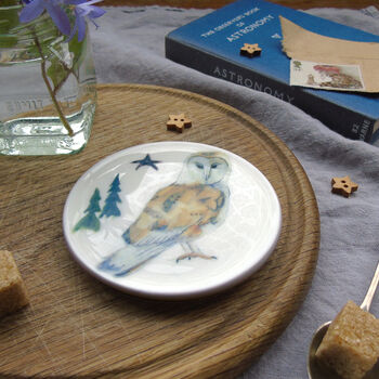 Barn Owl Bone China Coaster, 2 of 5