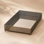 Handwoven Rattan And Brass Serving Tray, thumbnail 4 of 4