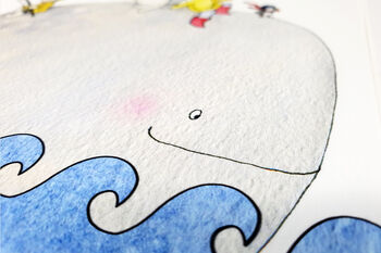 Personalised Children's Whale Illustration Print, 4 of 12