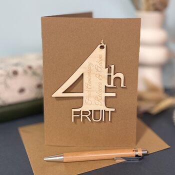 Personalised 4th Fruit Wedding Meaning Anniversary Card, 9 of 12
