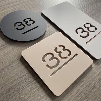 Stylish Laser Cut Round House Number, 8 of 11