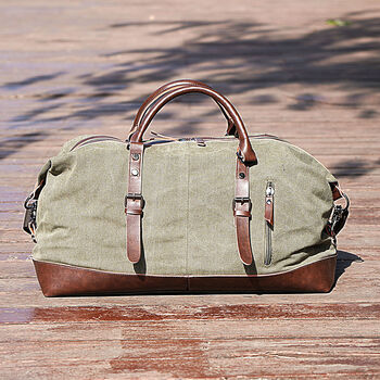 Canvas Classic Holdall Duffel Bag, 8 of 12