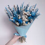 Blue Dried Flower Bouquet With Daisies, thumbnail 1 of 7