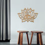 Spiritual Lotus And Eye Wooden Wall Art Serene Decor, thumbnail 5 of 8