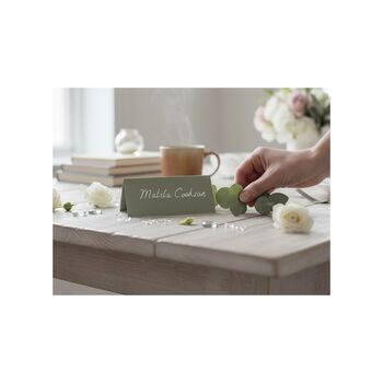 Handwritten Sage Place Cards With White Ink, 3 of 8