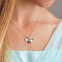 Girl's Personalised Silver Heart Birthstone Necklace, thumbnail 2 of 8