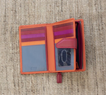 Woman's Personalised Orange Leather Wallet, 10 of 12