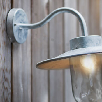 Galvanised Swan Neck Light By Idyll Home | notonthehighstreet.com