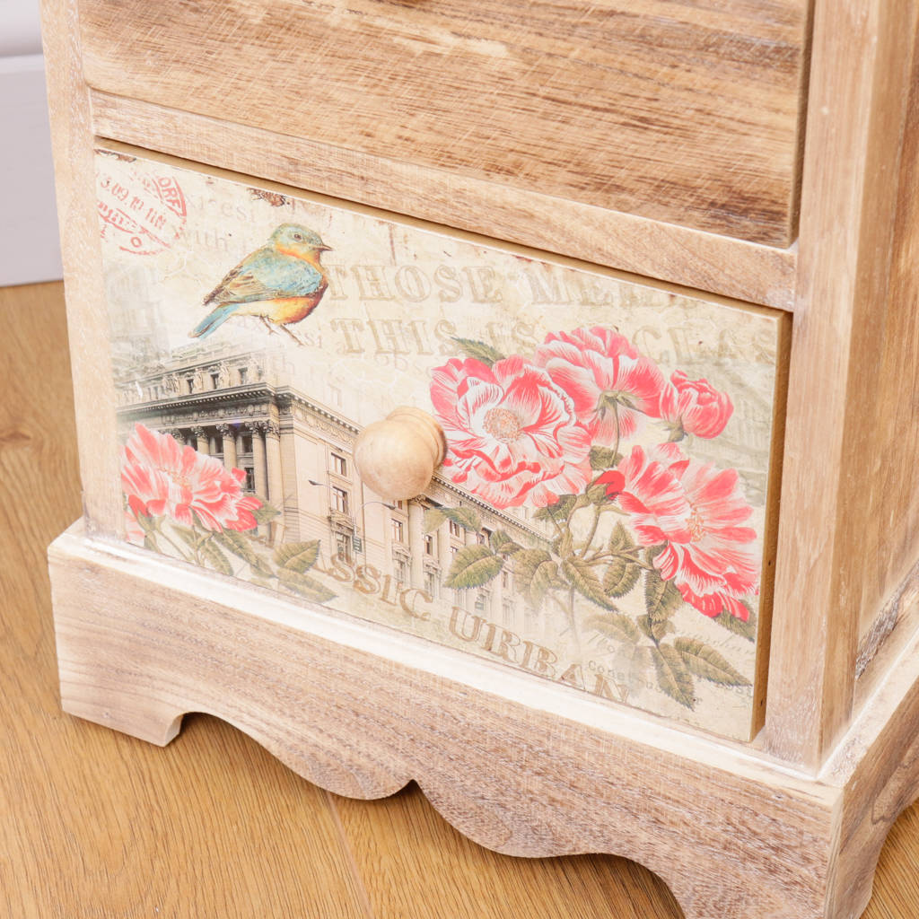 Blossoming Garden Three Drawer Chest By Dibor