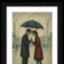 Couple In The Rain Lowry Style Framed Art, thumbnail 2 of 2