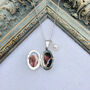 Vintage Locket Necklace On Chain With Pearl, thumbnail 2 of 7