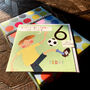 Copper Foiled Football 6th Birthday Card, thumbnail 3 of 5