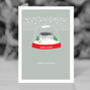 Shakespeare's Globe Theatre, Snow Globe, London Christmas Pun Card, thumbnail 1 of 8