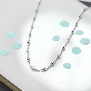 Sterling Silver Satellite Chain Necklace, 2 of 3