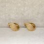 Twisted Hoops Gold, thumbnail 2 of 8