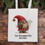 Personalised Christmas Gonk Gnome Tote Bag, thumbnail 8 of 11