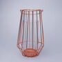 G Decor Geometric Copper Candle Holder With Glass, thumbnail 5 of 5