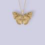 Butterfly Necklace In 18ct Gold Plated Silver, thumbnail 10 of 12
