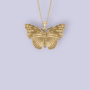 Butterfly Necklace In 18ct Gold Plated Silver, 10 of 12