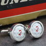 Vintage Golf Ball Cufflinks In Sterling Silver, thumbnail 4 of 7