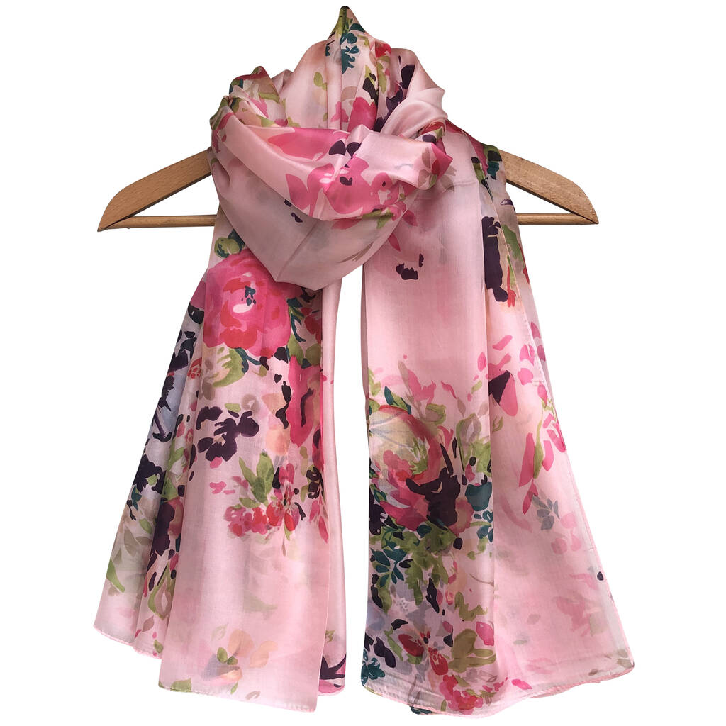 Large 'Rose Garden' Pure Silk Scarf, 1 of 4