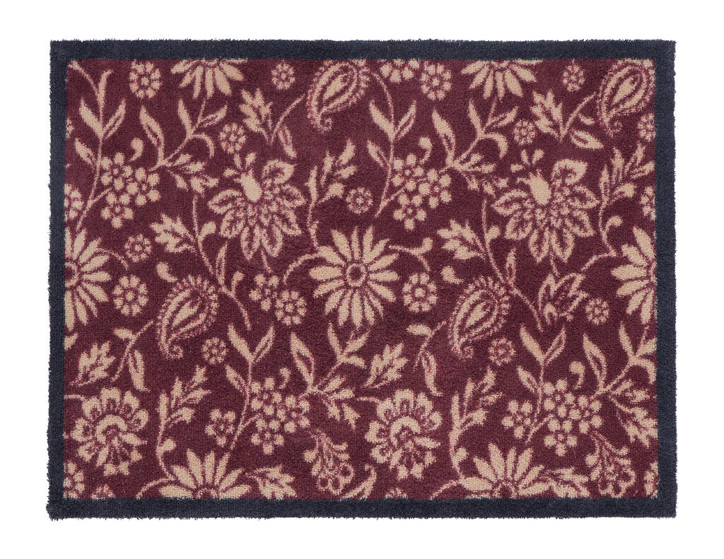 Hug Rug Paisley Floral Burgandy, 1 of 5