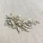 Aster Silver Plated Willow Leaf Bridal Hair Clip, thumbnail 2 of 8