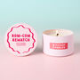 Funny Gift For Her Rom Com Rewatch Club Pink Tin Candle, thumbnail 3 of 5