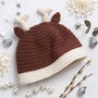 Reindeer Hat Crochet Kit For Babies And Children, thumbnail 1 of 10