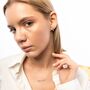 Blue Topaz Lightning Bolt Earrings 9ct Solid Gold, thumbnail 4 of 10