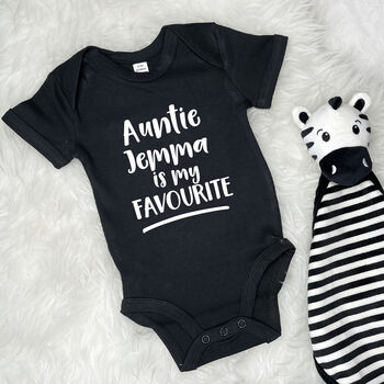 My Auntie Is My Favourite Personalised Babygrow, 11 of 11