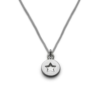 Girls Star Or Heart Necklace Sterling Silver, 2 of 4
