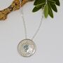Cetic Sheild Necklace, Gemstone Round Disc Pendant, thumbnail 1 of 6