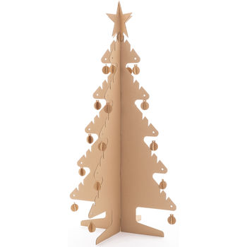 Kid Eco Cardboard Christmas Tree Single Pack Brown, 4 of 6