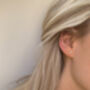 Small Silver Real Pearl Stud Earrings, thumbnail 2 of 3