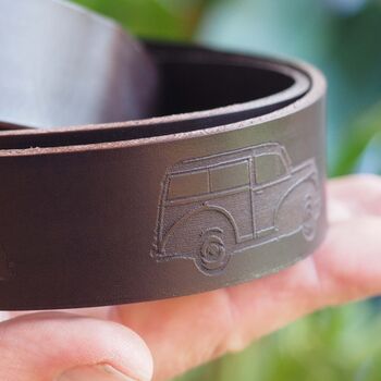 Clssic Car Enthusiasts Leather Belt, 3 of 10