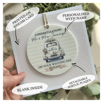 Wedding Personalised Card With Keepsake, 3 of 4