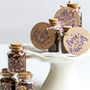 Cute Wedding Favour Tea In Glass Bottle With Cork, thumbnail 3 of 12