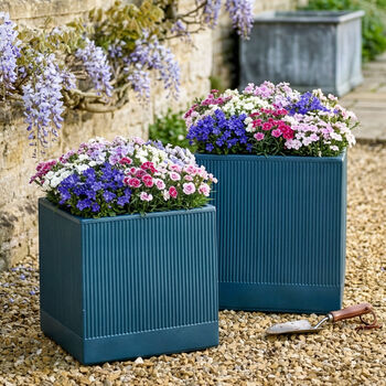 Agri Blue Ribbed Planter Collection, 2 of 7